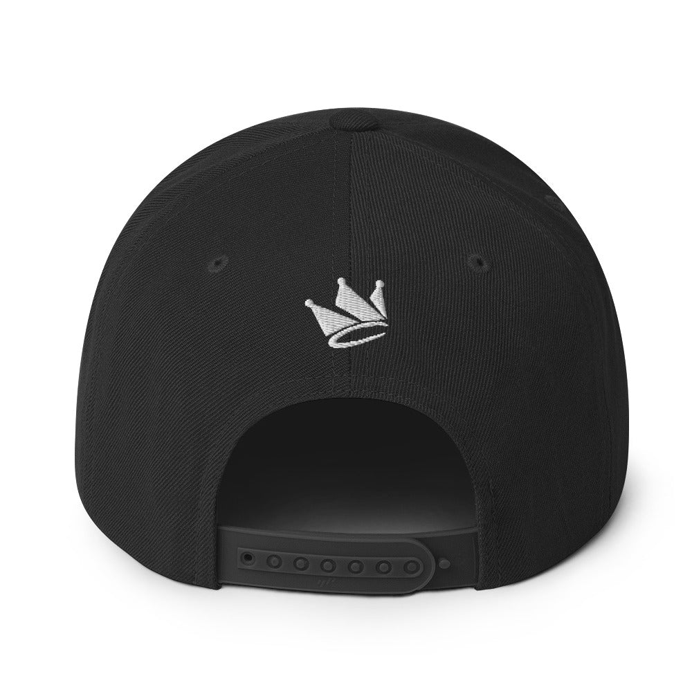 Crookd Crown Snapback – Black w/ Pink back