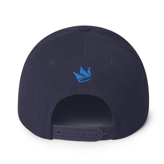 Crookd Crown Embroidered Snapback – Navy back