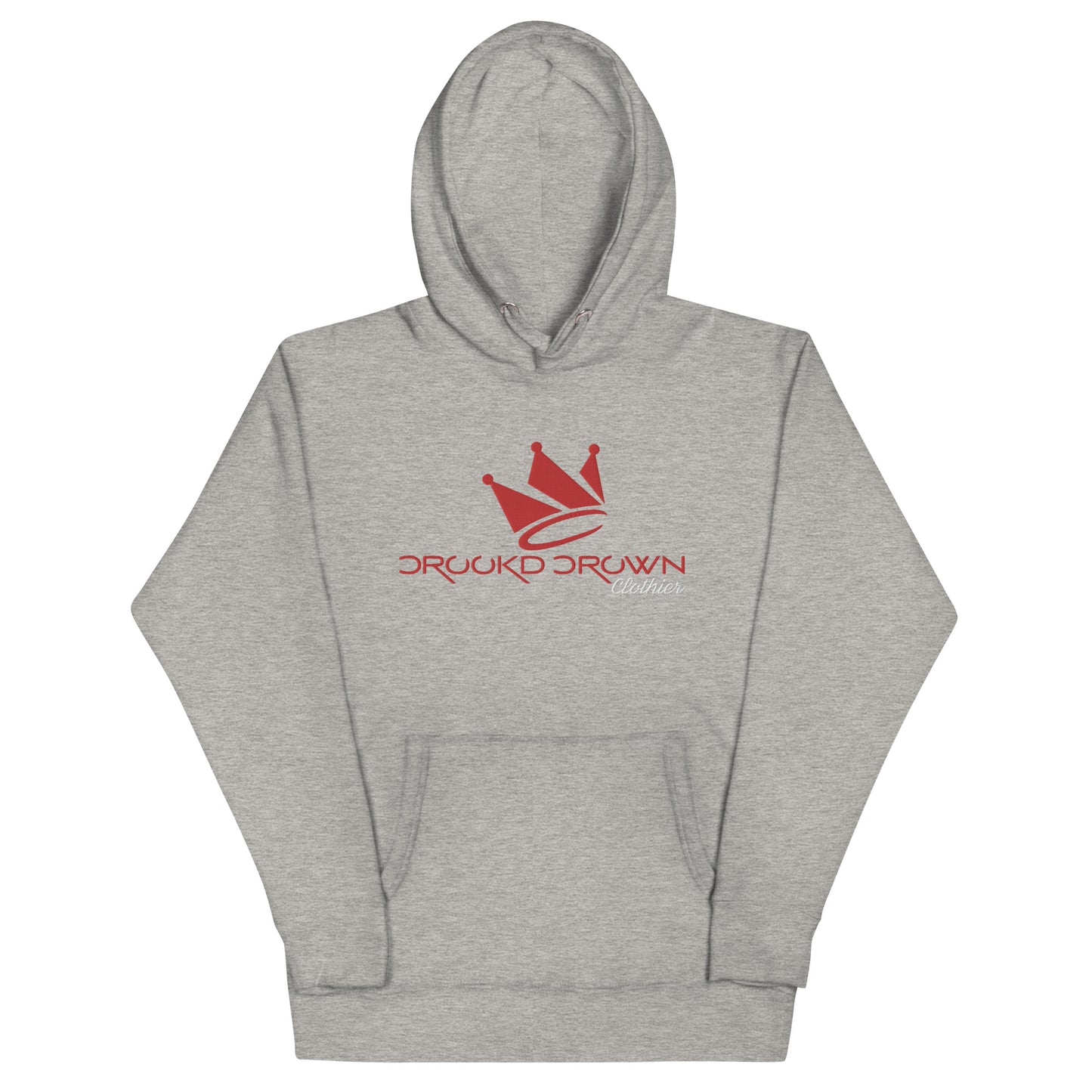 OG Crookd Crown Embroidered Hoodie – Gray