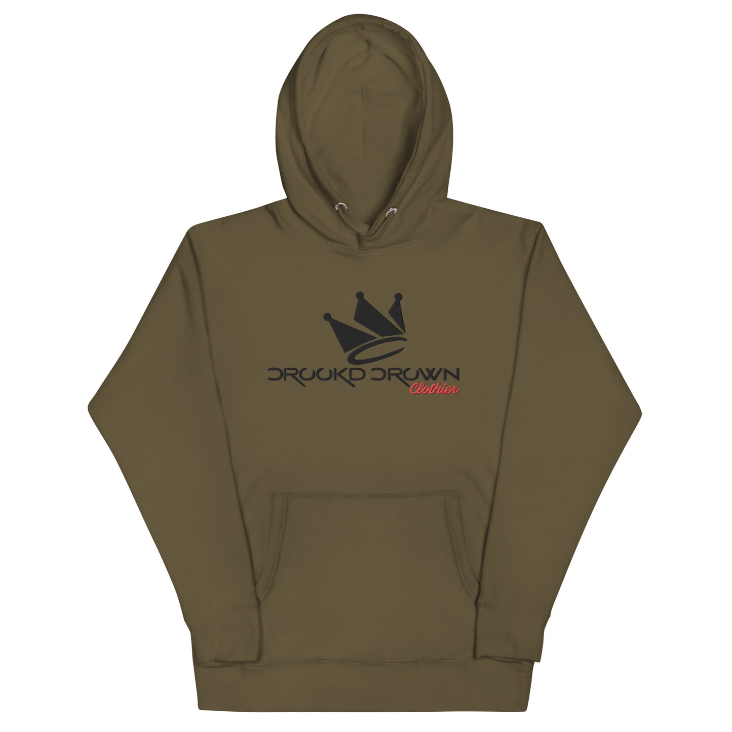 OG Crookd Crown Embroidered Hoodie – Green